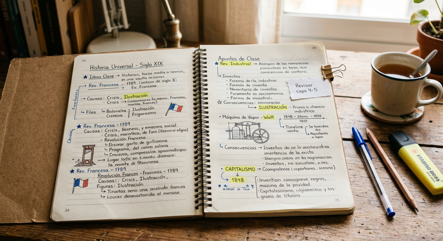 Estilógrafos graduados, reglas de acrílico y lápices de dibujo técnico dispuestos sobre una bitácora de diseño.
